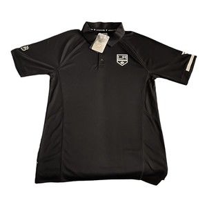 Los Angeles Kings Fanatics NHL Pro Authentics Black Polo Men's Size Medium NWT